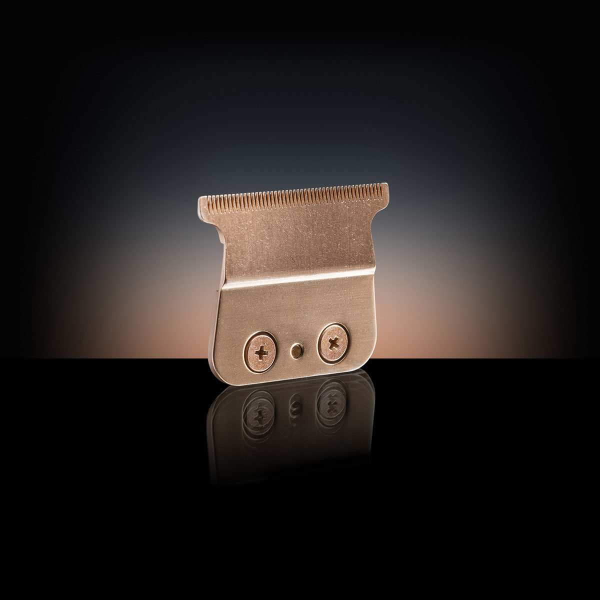 BaBylissPRO Super Motor Skeleton Trimmer Replacment Blade (Rose Gold) on dark background